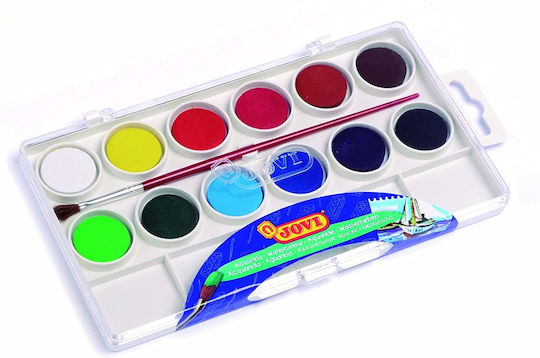 Jovi Jovi Aquarelle Set mit 12 Farben und Pinsel