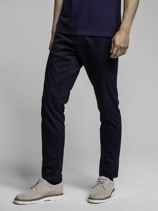 Gant Trousers Chino Elastic in Slim Fit Blue