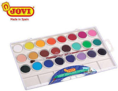 Jovi Set of Watercolours Multicolored with Brush 24pcs 226.800-24