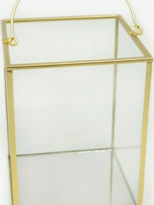 Candle Holder suitable for Tealights Metal Gold 12x12x16cm 1pcs