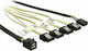 DeLock 7-Pin SATA- Mini SAS / 8 pin Cable 1m Μαύρο (DLK-83322)