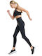 Damen Gekürzte Formendefinition Leggings Hohe Taille Schwarz