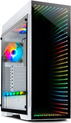 Inter-Tech X-908 Infini2 Gaming Full Tower Computer Case with Window Panel and RGB Lighting White