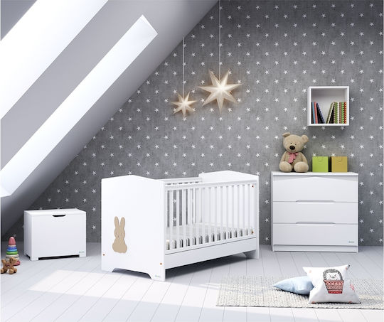 Casababy Rabbit Σετ Βρεφικού Δωματίου με Κρεβάτι & Συρταριέρα Λευκό / Καφέ