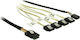 DeLock Mini SAS to 7-Pin SATA II Cable 1m Black (83319)