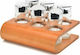 Karvounis Glass Tabletop Spice Rack with Stand Brown 6pcs