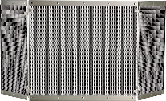 Zogometal Гориво за камини от метал с 3 панела 54x23x50см Nickel Matt / Chrome