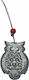 XMASfest Christmas Owl Ornament Silver 6x8cm