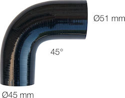 Simoni Racing Car Silicone Hose Air Intake with 90° Angle 51mm Diameter σε 45mm Universal Black