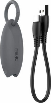 Havit H652 Keychain USB 2.0 Cable USB-C male - USB-A male Γκρι 0.22m (H652)