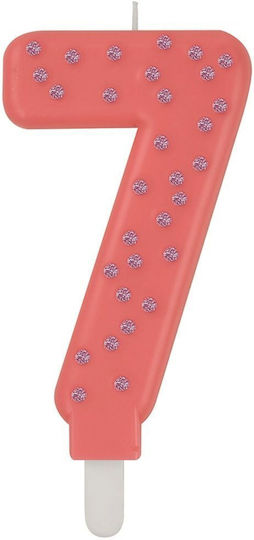 Legami Milano Candle Happy Number 7 Pink