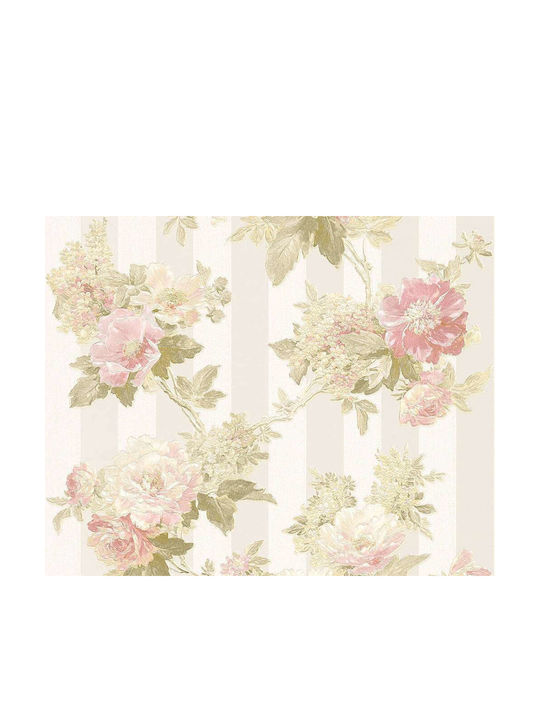 Wallpaper Romantico Vinyl Beige L1000xW53cm Washable