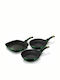 Berlinger Haus Emerald Collection Pans Set of Aluminum with Non-stick Coating Green 3pcs