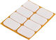 Fixomoll 566326103 Τσοχάκια Ορθογώνια με Αυτοκόλλητο 22x36mm Λευκά 8τμχ