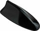 Car Antenna Roof Shark Universal Car Antenna with Installation Kit Black 7.5x17x6cm for Radio in Black Color