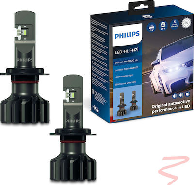 Philips Lămpi Autoturismului Ultinon Pro9000 H7 LED 5800K Alb rece 13.2V 18W