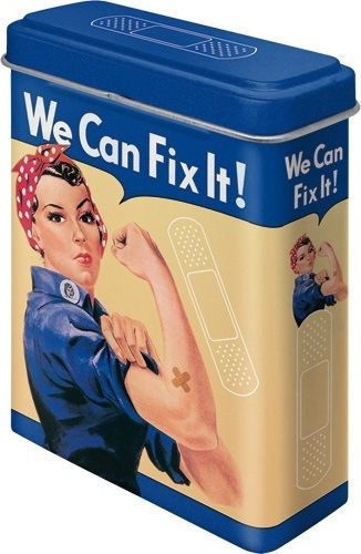 Nostalgic Art We Can Fix It Caseta Cereale Cu Capac Ermetic Metalic Albastru 1 Bucată