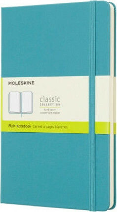 Moleskine Класическа Колекция Бележник A5 Булет Журнал 240 Листа с Бели Страници с Твърда Корица и Ластик Цвят Reef Blue Размер