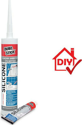 Durostick Silicone Sealant Silicone Mold Resistant for Wood White 280ml