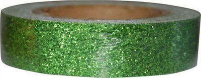 Adhesive Decoration Tape Glitter Adhesive Tape 1.5cm x 2m Green 27774-05