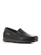 Sea & City Men's Leather Boat Shoes Black