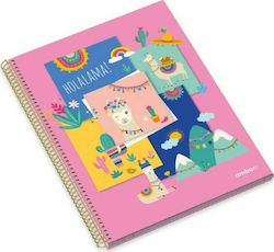 Gim Spiral Notebook Ruled A4 120 Sheets Holahama Multicolour 1pcs