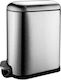 Delta Cleaning Deluxe Step Stainless Steel Pedal Waste Bin 10lt Silver