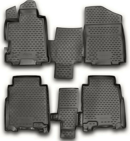 Novline Set of Front and Rear Mats 4pcs Tray Type for Honda FR-V Gray