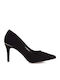 Seven Suede Pointed Toe Black Heels