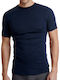 Walk Men's Short Sleeve Undershirts Navy Blue 2Pack