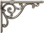 Roline 349 Metallic Corner Shelf Old Silver 150x115mm