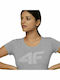Women's Crop T-shirt Polka Dot Gray