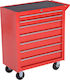 Durhand Rollbar Metallisch Werkzeugkiste B69xT33xH75cm Trolley-Toolbox mit 7 Schubladen