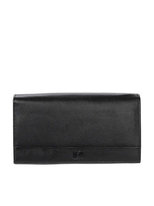 Lavor Large Leather Women's Wallet with RFID Black