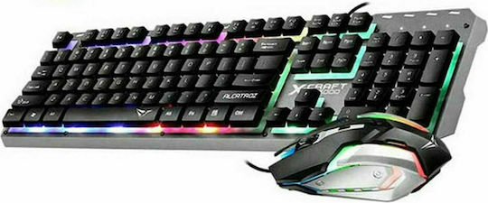 Alcatroz X-Craft XC3000 Σετ Gaming Πληκτρολόγιο με RGB φωτισμό & Ποντίκι (Αγγλικό US) Γκρι