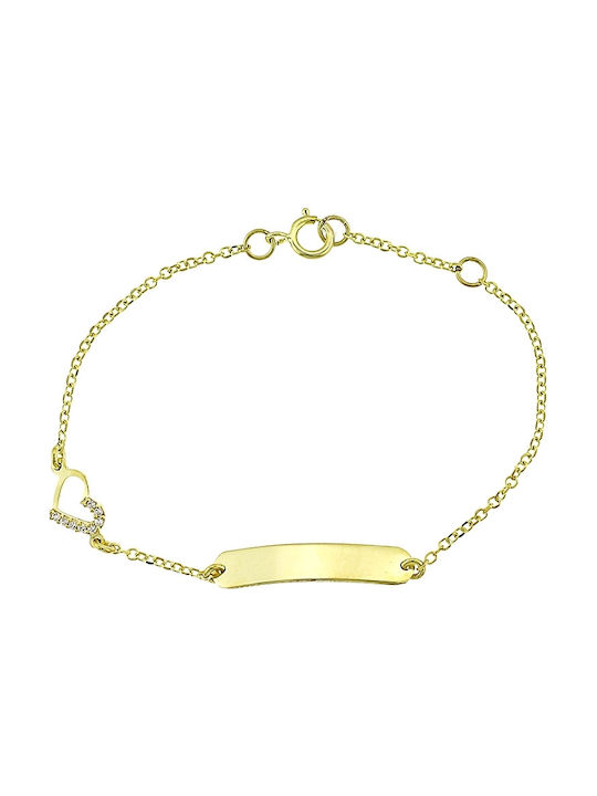 ART D OR - CHILDREN'S IDENTITY BRACELET IN GOLD K9 ADB-K-123