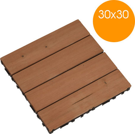 Lifetime Garden Πλακάκι για Δάπεδο Κήπου από Ξύλο 30x30εκ. Καφέ