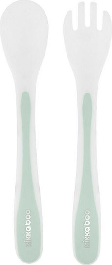 Kikka Boo Baby Set with Fork PP made of Silicone Mint 2pcs