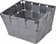 Coș de Depozitare Plastic Gri 14x14x9cm 1buc