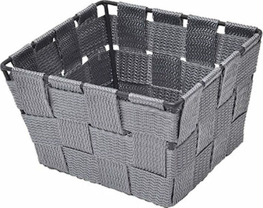 Coș de Depozitare Plastic Gri 14x14x9cm 1buc