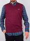 Fynch Hatton Men's Sleeveless V Neck Sweater Burgundy 1220214-550