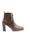 Hispanitas Leather Women's Ankle Boots Brown