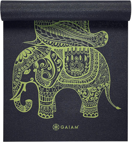 Gaiam Tribal Wisdom Στρώμα Γυμναστικής Yoga Μαύρο (173x61x0.6cm)