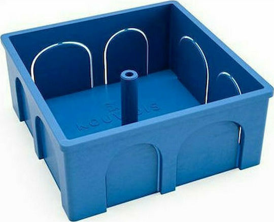 Kouvidis Flush Electrical Box Branching (75x75mm) in Blue Color