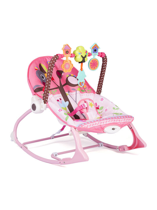 Ricokids Relax Bebeluș cu Vibrații Pink pentru Copil până la 9kg