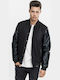 Urban Classics Oldschool Herren Winter Jacke Bomber Black / Black