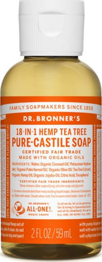Dr Bronner's Săpun Lichid Pure-Castile Gel de Duș cu Arbore de Ceai Curățare 59ml