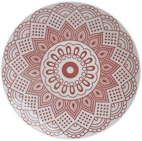 Click Plate Desert made of Porcelain Red with Diameter 19cm
