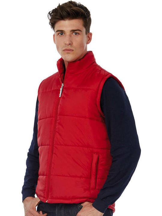 B&C Bodywarmer Ärmellos Jacke Puffer Rot
