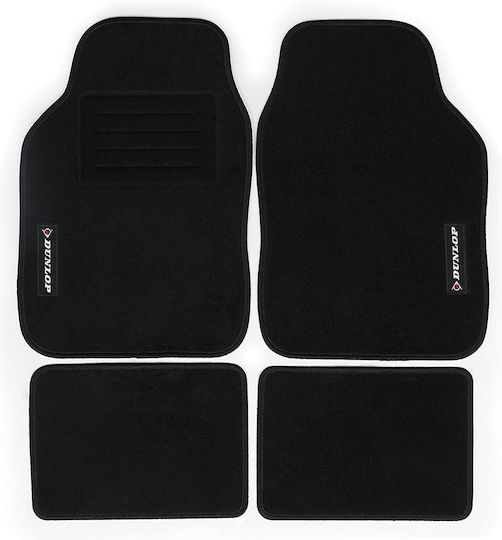 Dunlop Satz Vorder- und Hintermatten Universal 4Stück aus Teppichboden Schwarz